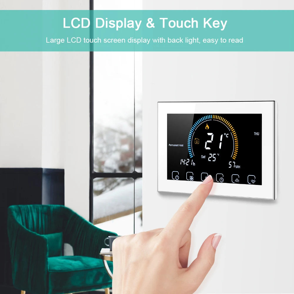 Smart Wi-Fi Thermostat with Color Screen - BHT8000 Series Tidesmit