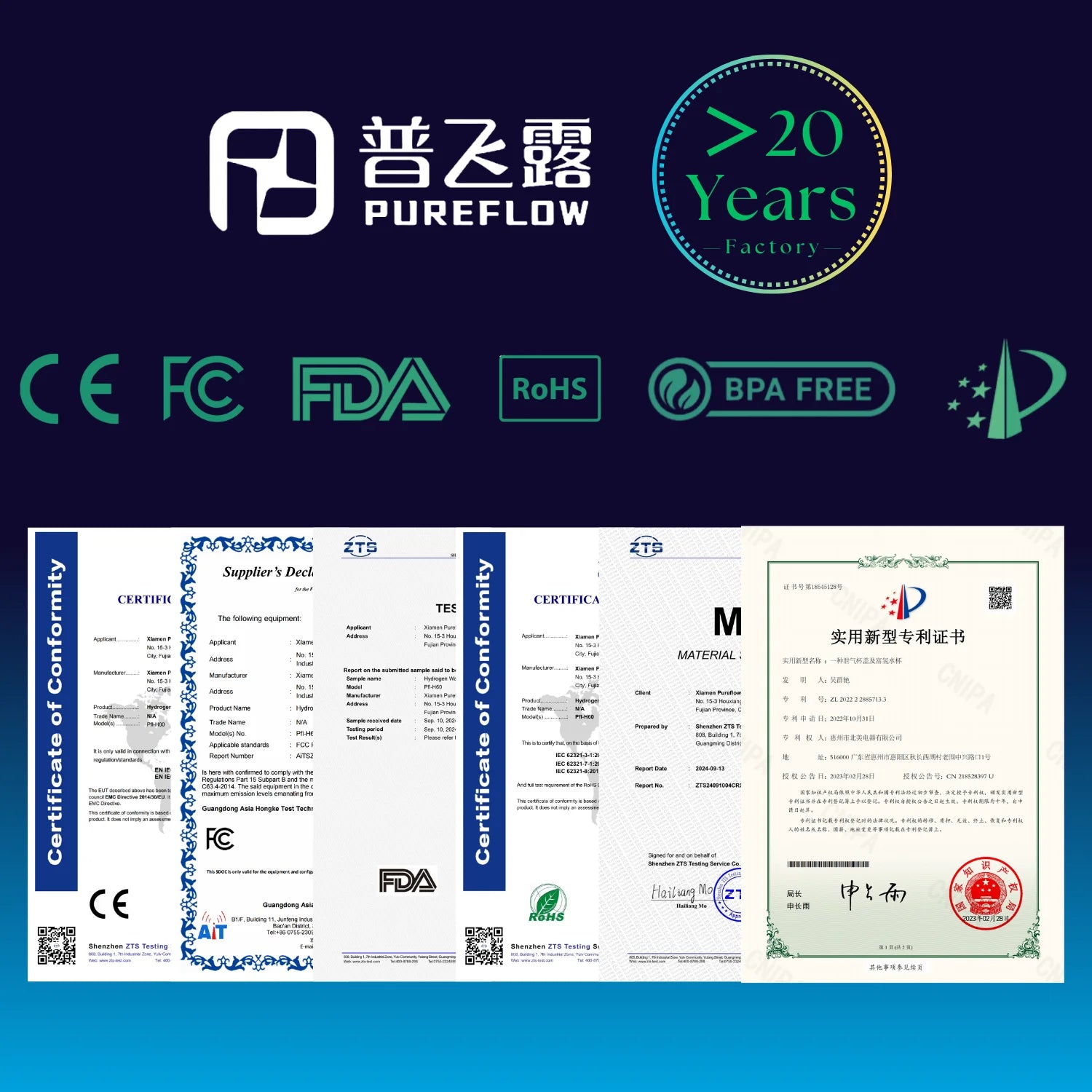 Custom Smart 200ML Hydrogen Ion Water Bottle with 10000ppb Generator USB/Battery for Household Outdoor Use Tidesmit