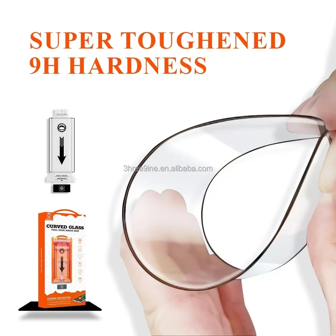 Automatic Alignment 3D Curved 9H Hardness Tempered Glass Screen Protector Dust Proof & Anti-Shock for Samsung S23/S24 Tidesmit