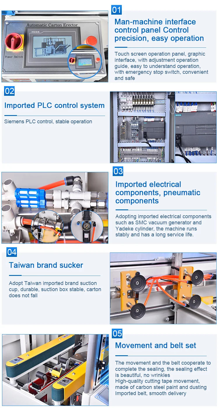 Easy Operate Fully Automatic Box Erecting Machine/carton Opening Machine