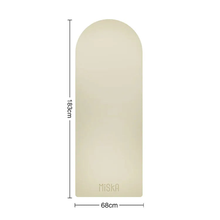 Customization Eco Rubber Pu Yoga Mat Home Yoga Gym Fitness Accessories Oval Yoga Mat Grey Apricot 4.5mm Tidesmit