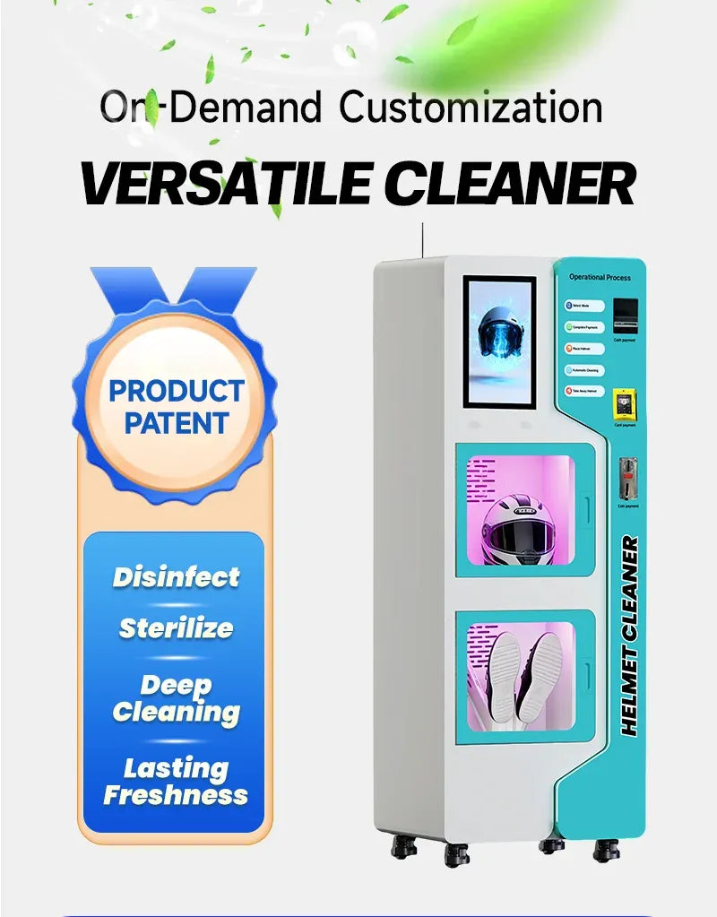 Commercial Automatic Shoe Washer and Vending Machine with UVC Disinfection
