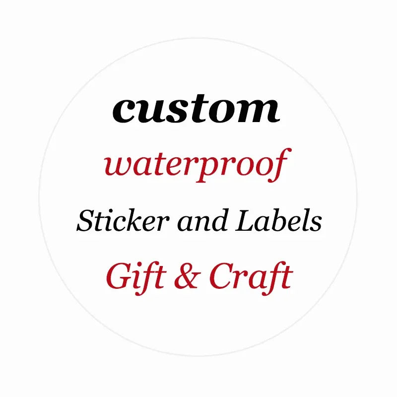 Round design for waterproof sticker and label branding