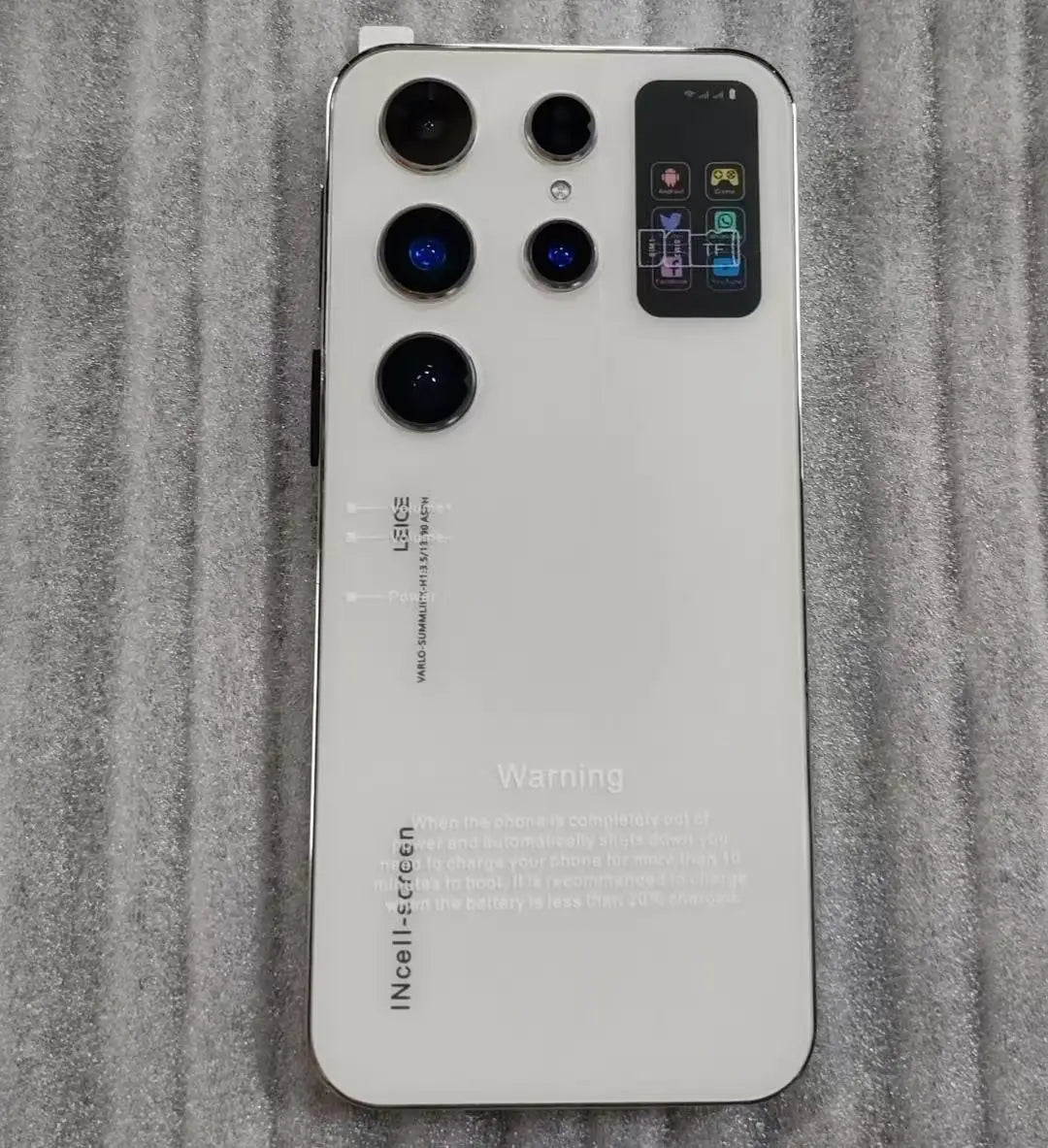 S25 Ultra 5G Smartphone 16GB - 6.6 Inch AMOLED Unlocked Mobile White 2 g Tidesmit