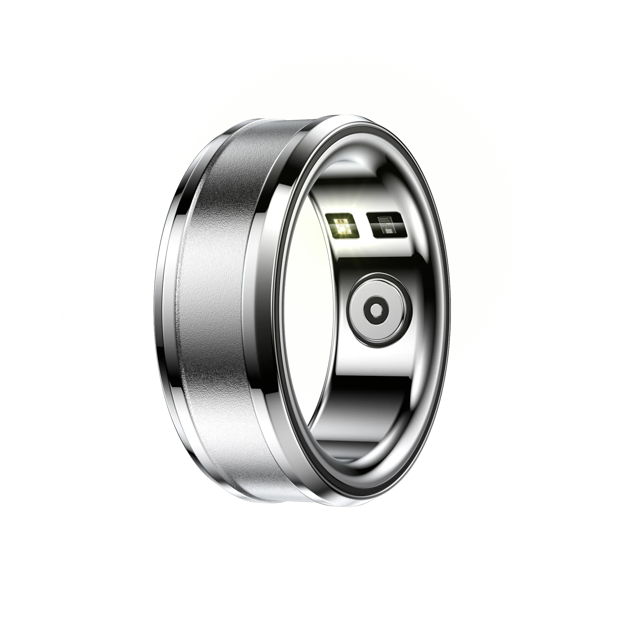 R3 IPX8 Waterproof Sleep Smart Health Ring Heart Rate Blood Oxygen Anillo Inteligente Sports Smart Ring with App for Android Silver Tidesmit