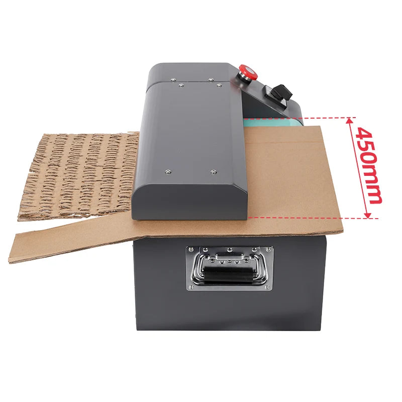 WD-P20 450mm Paper Corrugated Cardboard Chipping Shredders Cut Machine 10mm Thick for Online Business Cushion Packaging Material