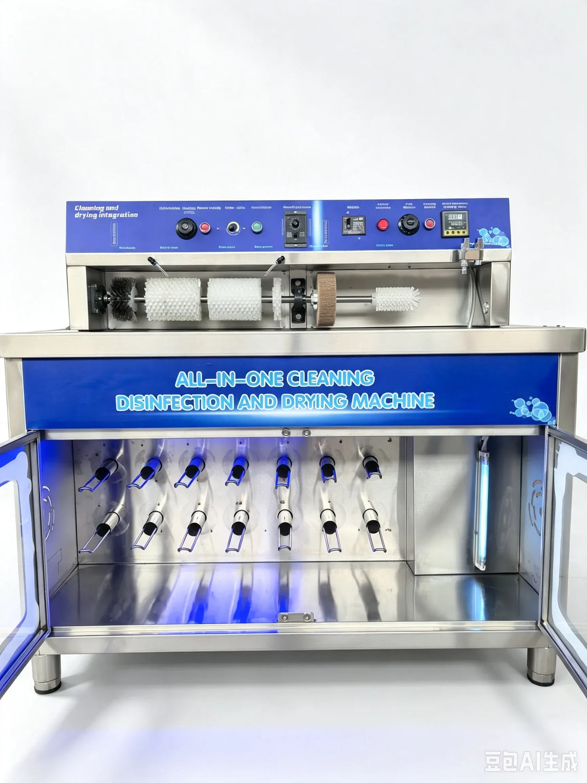 Commercial Shoe Washing Machine and Dryer with Stainless Steel Housing