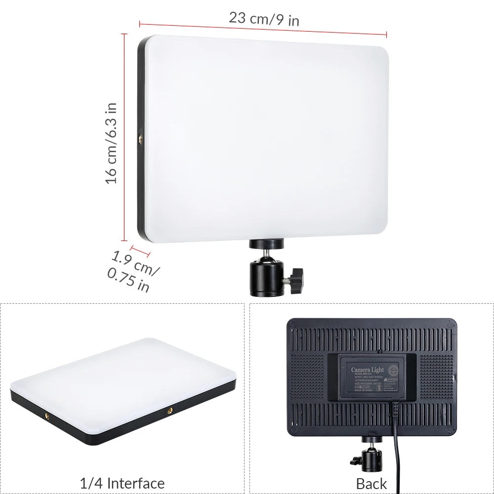 LED Video Light Panel for Content Creation - Adjustable Color Temp Tidesmit
