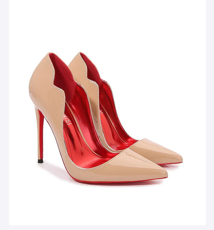 S Solid Color Back Strap 10cm Heel High Fine Stiletto Heels Ladies Female Closed Pointy Toe Designer Women Heeled Sandal Shoes
