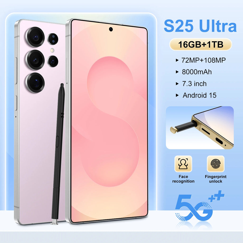 5G Smartphone 7.3 Inch AMOLED Display 1TB 16GB RAM Unlocked Phone Tidesmit