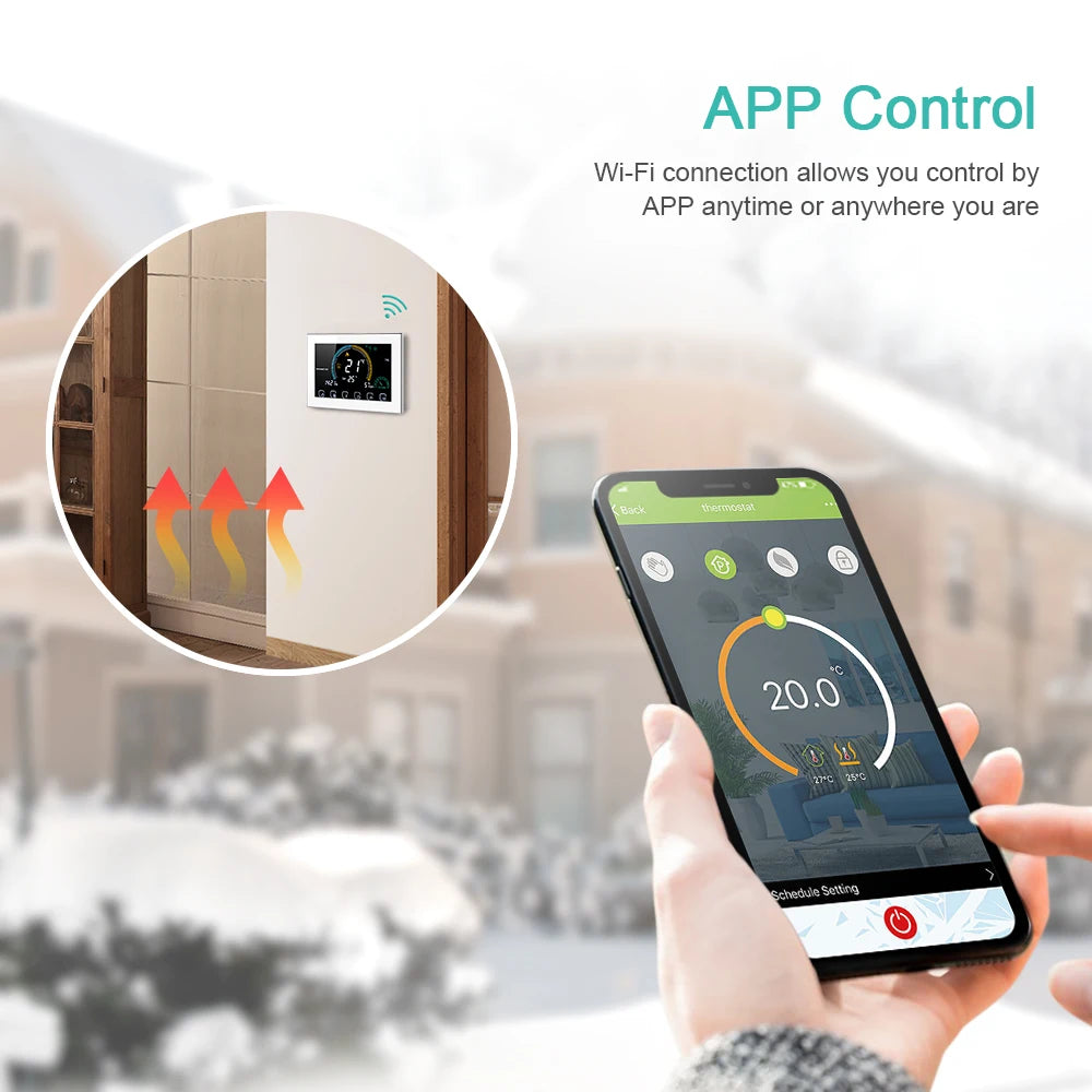 Smart Wi-Fi Thermostat with Color Screen - BHT8000 Series Tidesmit