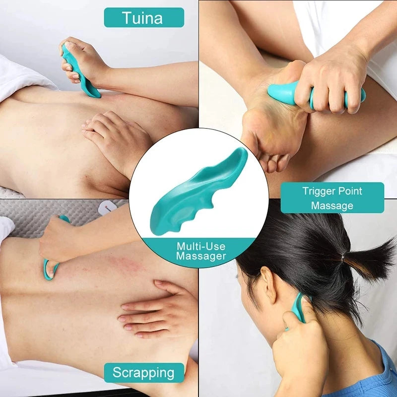 Deep Tissue Massage Tool Set - Trigger Point Relief - Violet Back Massage Instrument Tidesmit