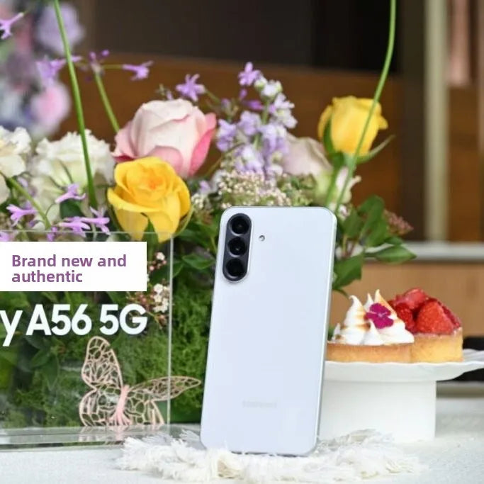 Tidesmit Galaxy A56 5G smartphone with 50MP OIS camera, 120Hz AMOLED display and 45W fast charging in sleek design