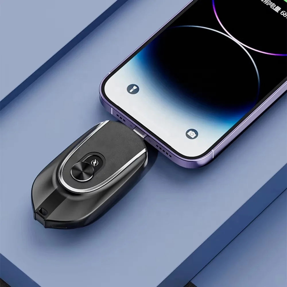 Mini Portable Cellphone Charger Backup Keychain USB Type C Fast Charging Power Bank Key Pods Tidesmit