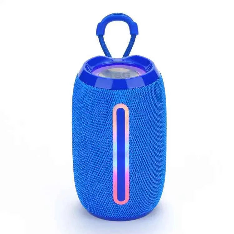 Green-Lyca Small Portable Wireless for Bluetooth Desktop Subwoofer Active Desktop Speaker RGB LED Cylindrical Design Gift Blue My Store