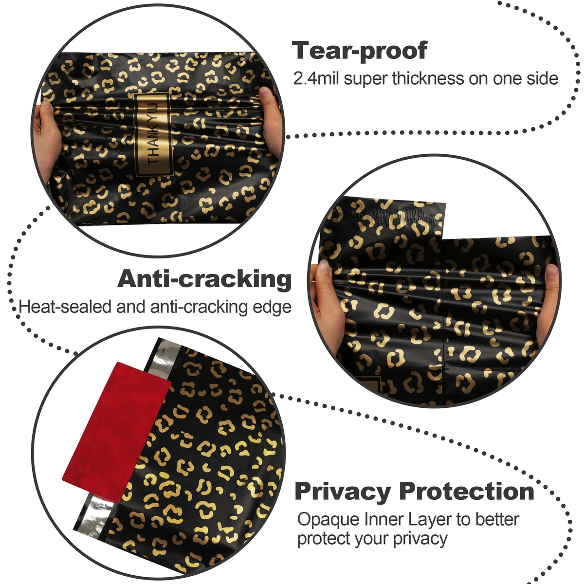 Poly Mailer Shipping Bags for Clothing Strong Thick and Self Adhesive Shipping Envelopes Cute Packaging Bags for Small Business
