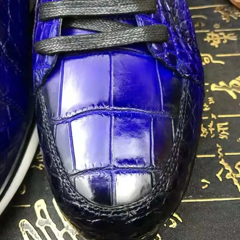Top Grade Casual Walking Shoes 2026 Genuine Crocodile Skin Sneakers Men Running Shoe Luxury alligator Custom Office Shoes Men