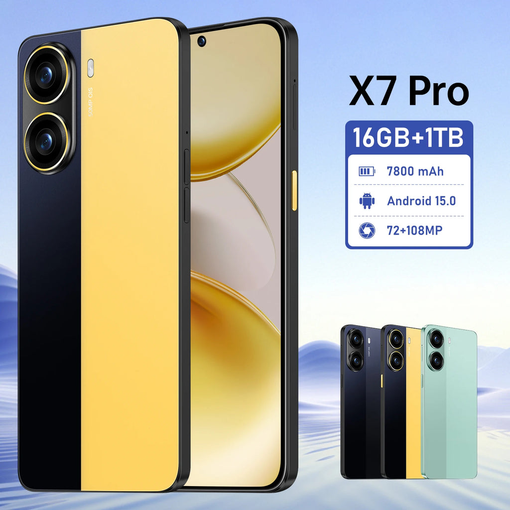 Tidesmit 5G Smartphone, 7.3-Inch HD Display, 16GB RAM, 1TB Storage Tidesmit