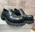 Top Quality Exaggerated Toe Calfskin Men Calf Leather Hummer Boots Derby Shoes Chunky Dress Shoes Men Black Hummer Derby Shoes