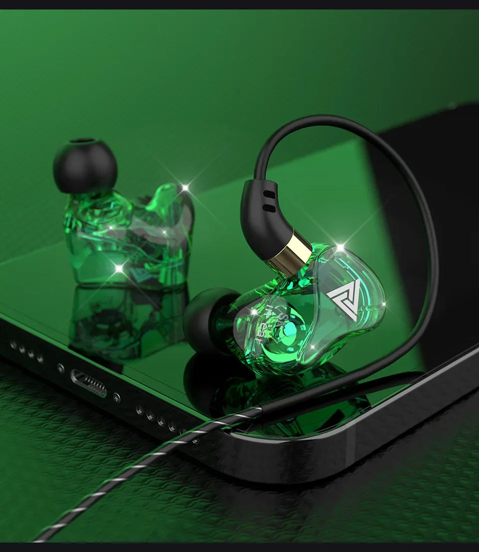 QKZ AK6 SK7 Copper Driver HiFi Wired Earphone with MIC Sport Running Headphones Bass Stereo Headset Music Earbuds fone de ouvido Tidesmit