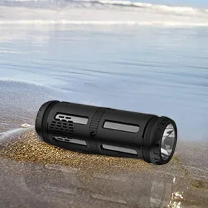 LS IPX5 Portable Blue Tooth Speaker Fm Radio Flashlight Speaker with Flashlight Table Lamp Wireless Speaker LED Light Camping- My Store