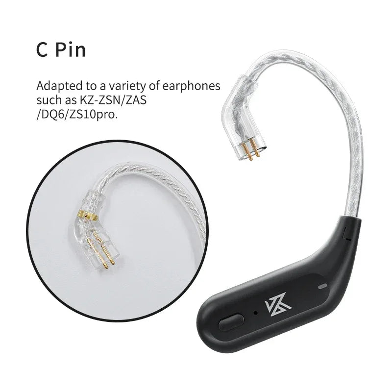 Bluetooth 5.2 Wireless Ear Hooks for KZ Monitors - Tidesmit Cpin AZ09 China Mainland Tidesmit