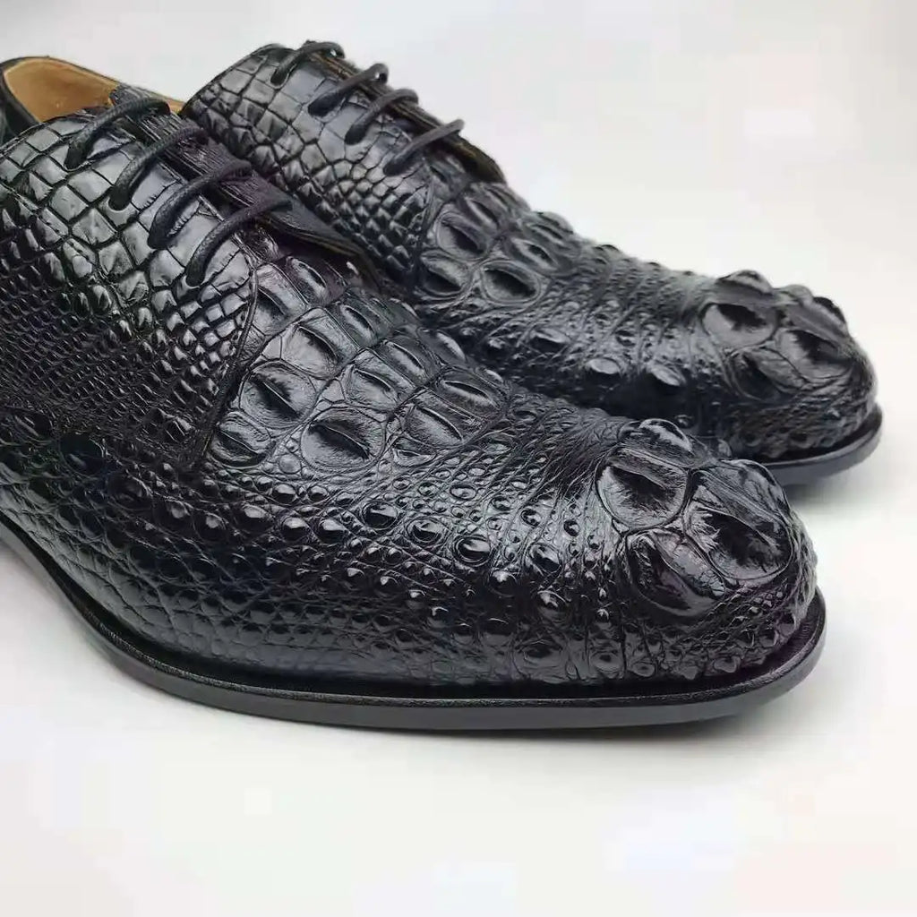 Goodyear Genuine Crocodile Leather Shoes Original Modish Stylish Alligator Dress Shoes Trendy New Customized Shoes Men