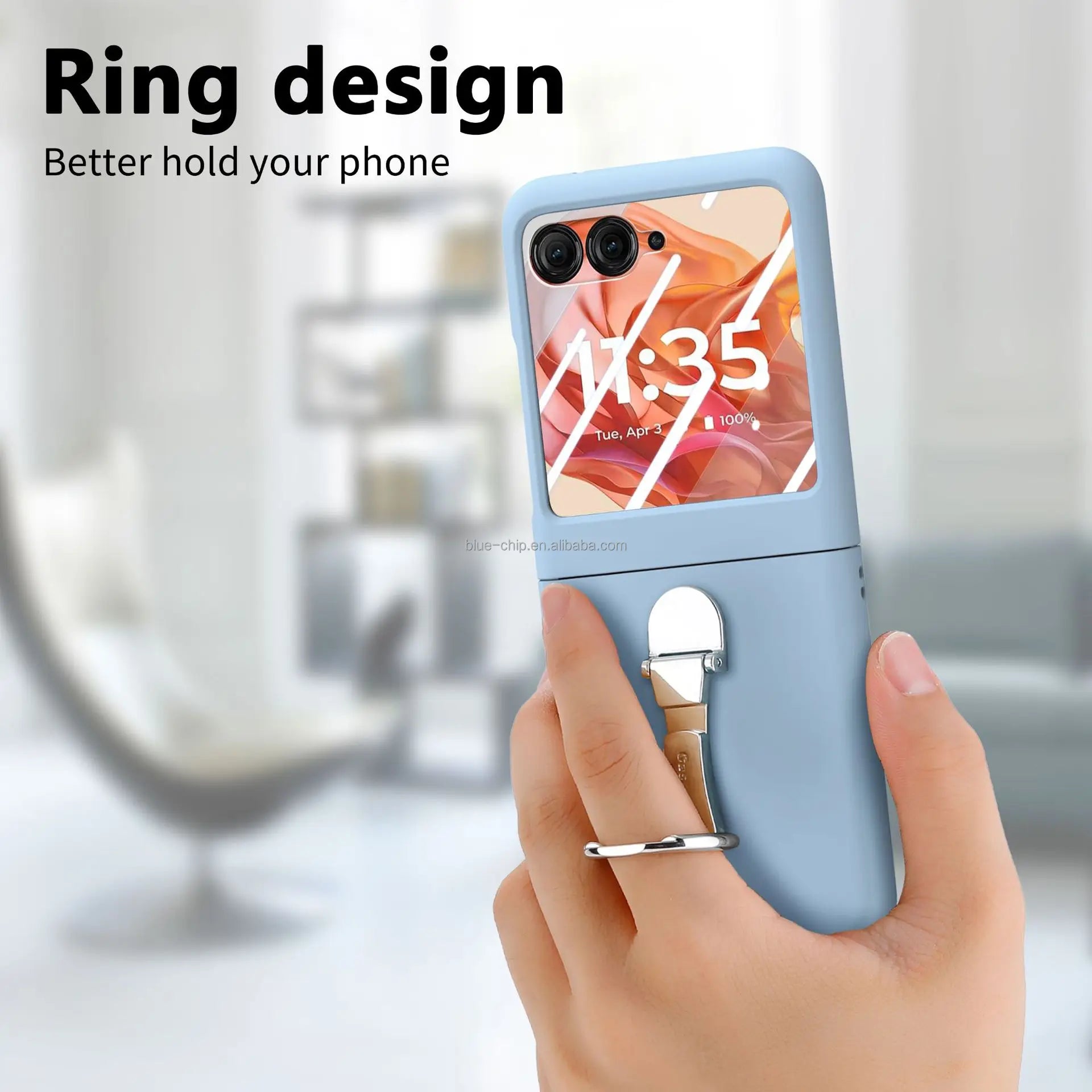 Ring Anti-Fall Promotional 2025 New Model Mobile Back Cover and Screen Protector Bulk Cell Phone Case for Motorola Razr 50 Ultra Tidesmit
