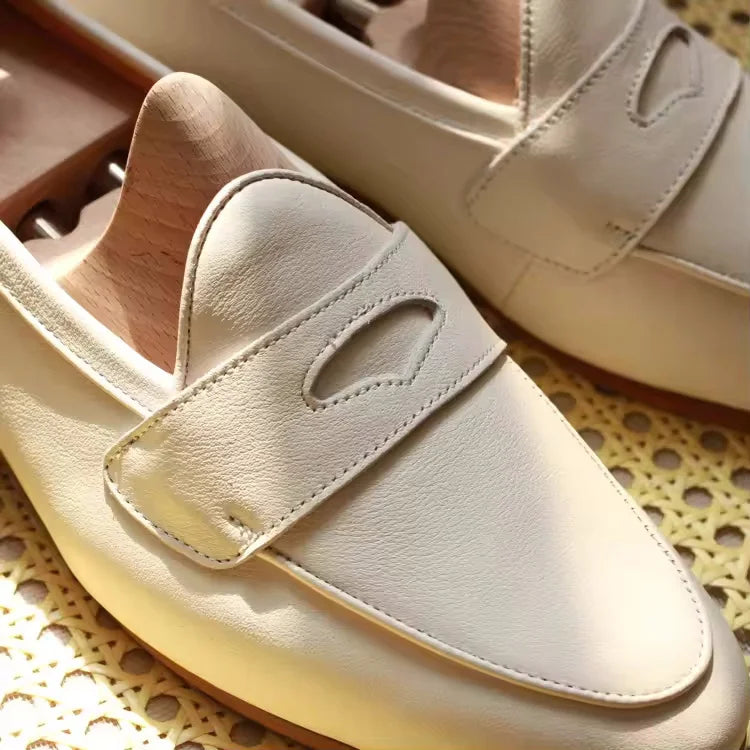 Le Fu Xuan 2024 New Style Fashion Comfortable Men Loafer Shoes Genuine Leather Walking Style Shoes for  Men's