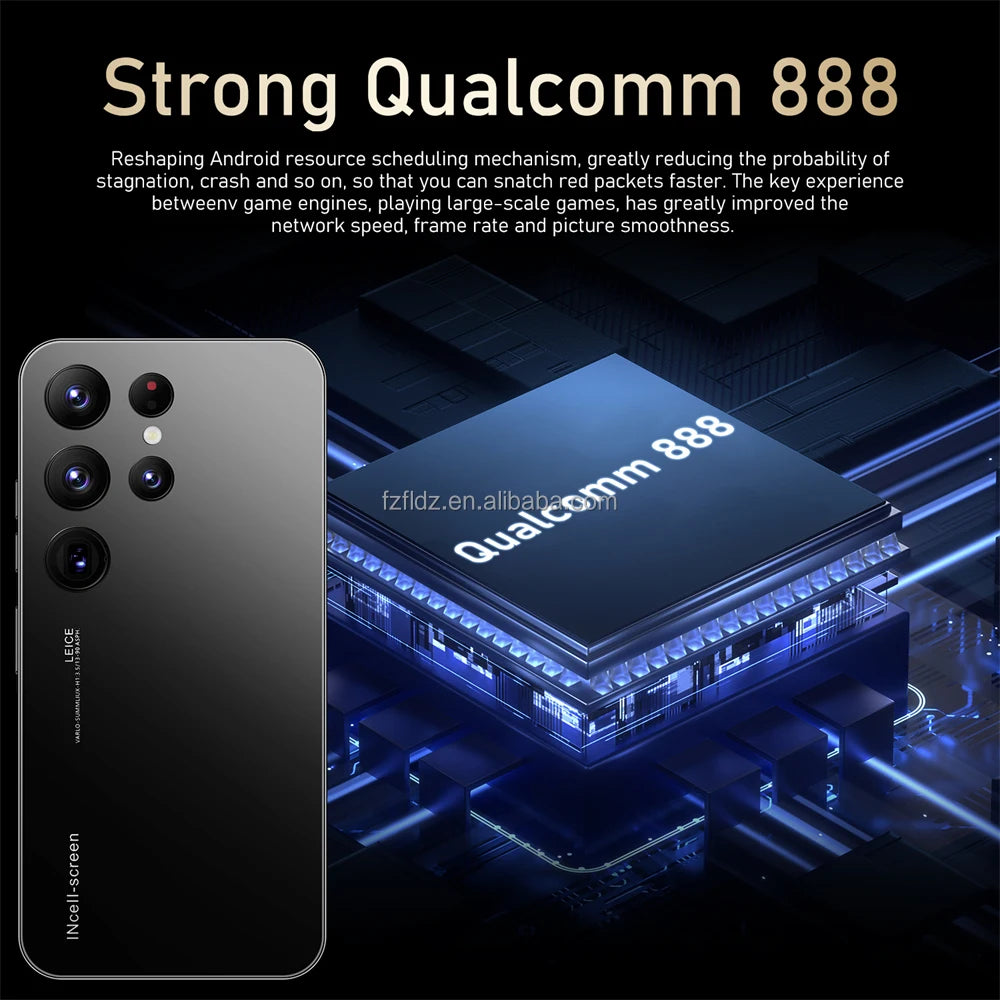 Tidesmit S24 Ultra 5G smartphone with 7.3 inch HD screen 16GB RAM and 1TB storage in sleek premium design