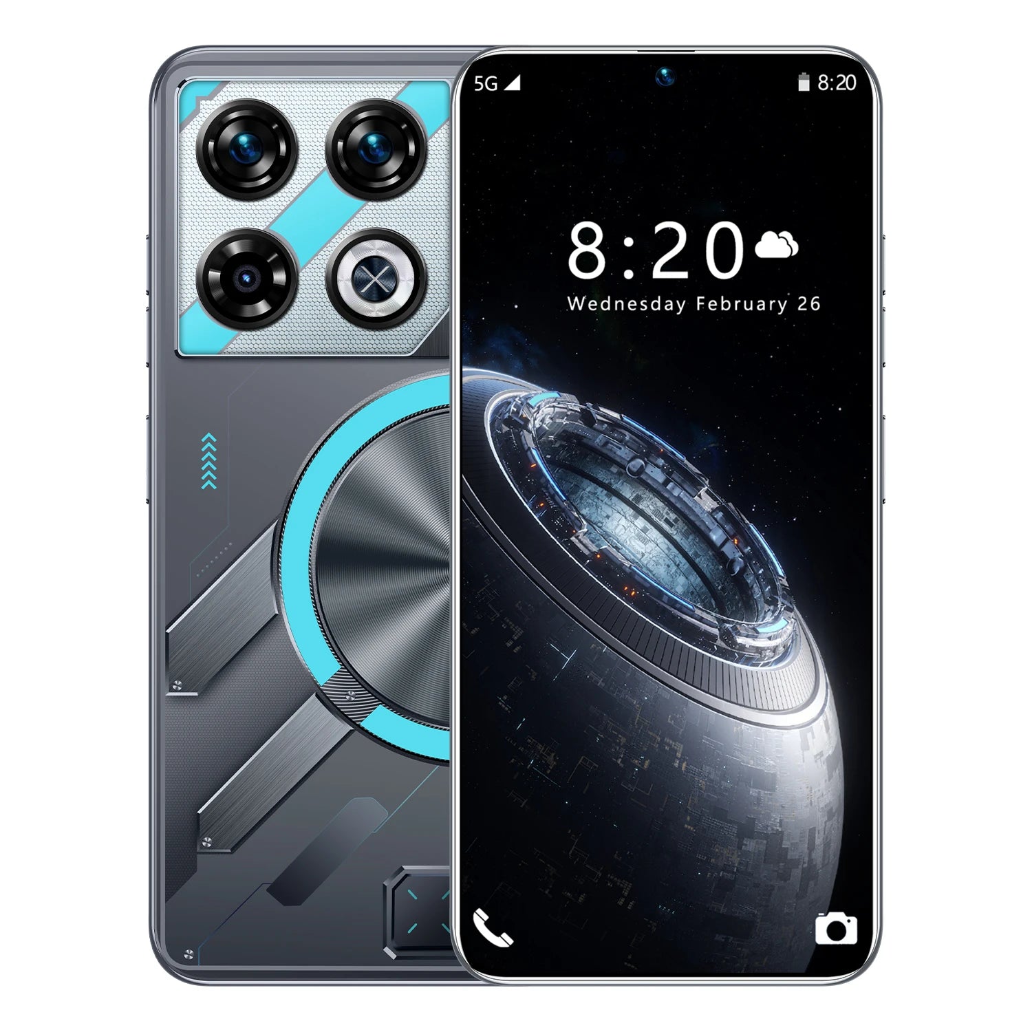 GT20 Pro 7.3 inch Android 14 smartphone with 16GB RAM 1TB storage and 108MP camera in 5th gallery view