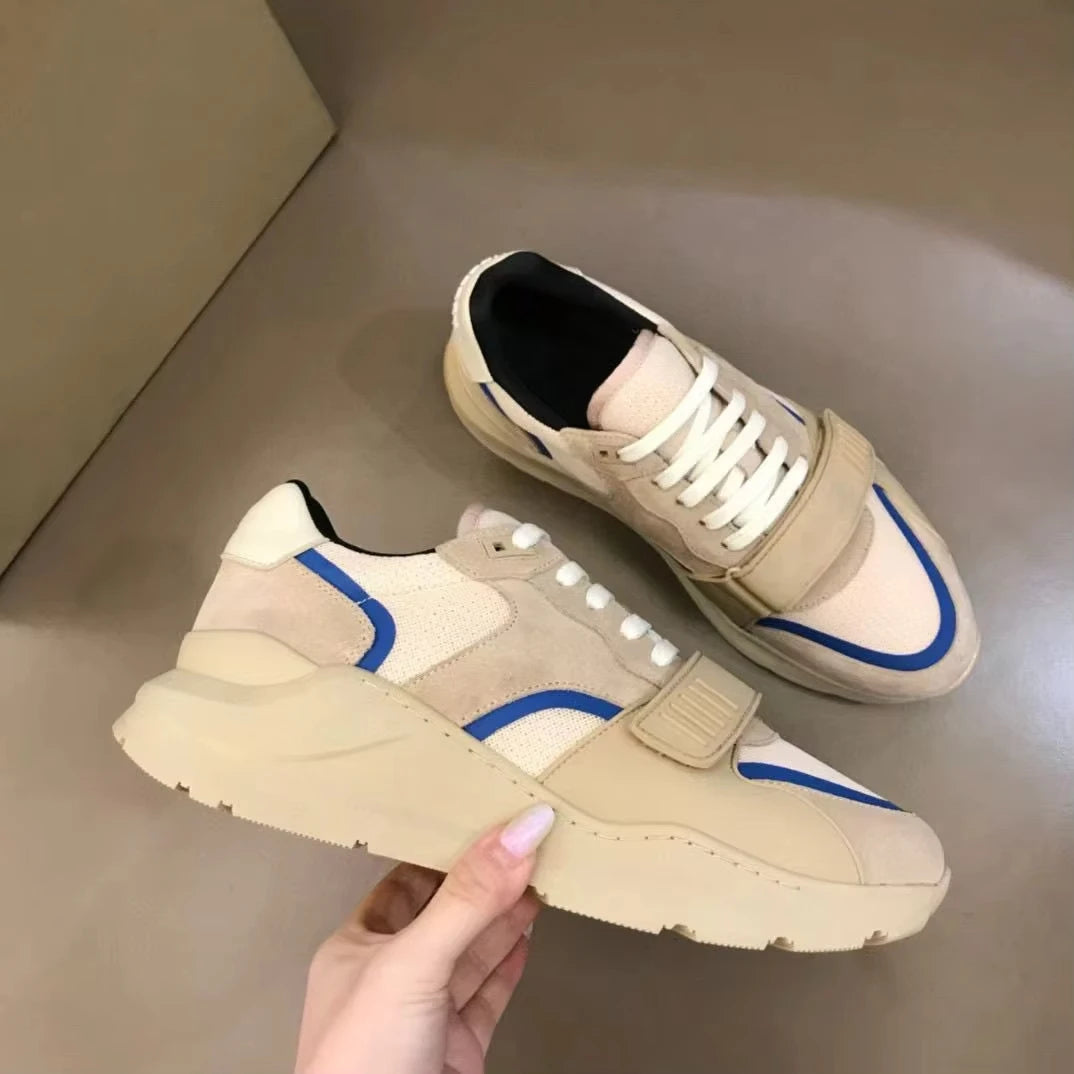 Luxury Patent Leather Light Weight Walking Shoes Patchwork Casual Sports Breathable Designer Sneakers for Men Retro Casual Shoes
