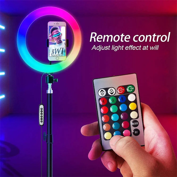 16 /6 /10 /12Inch Led 26 Color Rgb Ring Light for Mobile Camera Tidesmit
