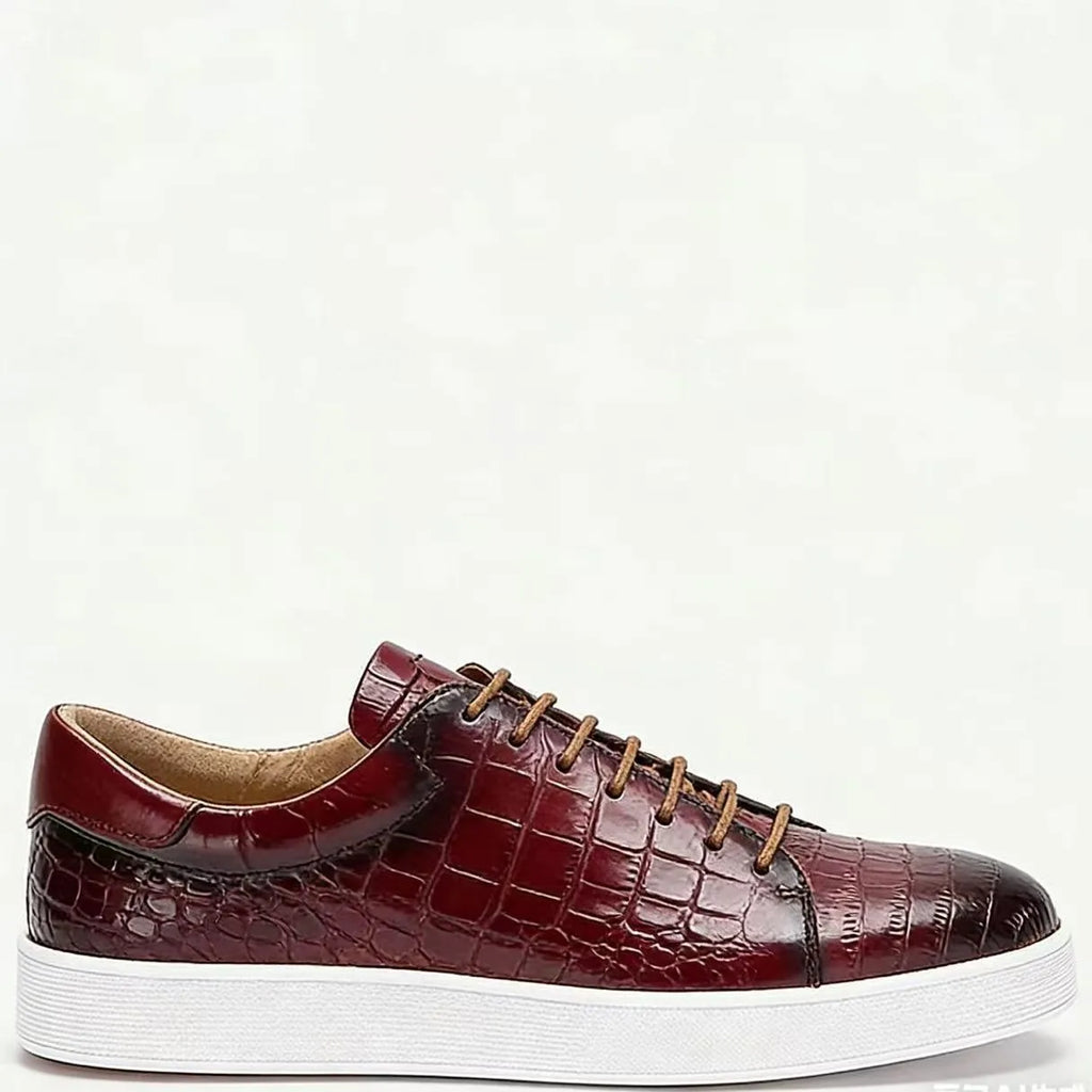 Fast Delivery Luxury Lace-up Business Formal Casual Plus Size Men's Leather Sneakers