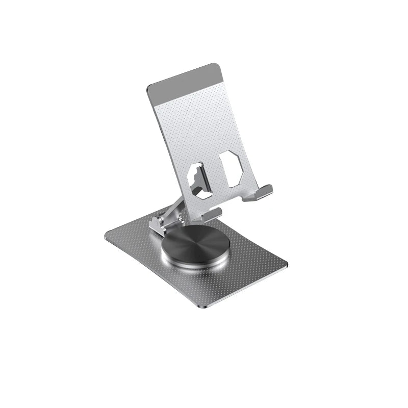 Trending Products Universal Desktop Foldable Phone Aluminum Mobile Phone Holder Portable Rotating Desktop Metal Phone Stand Silver Tidesmit