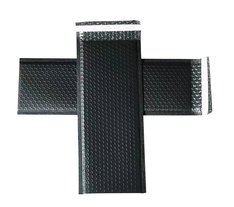 11*20cm 10*50cm 12*30cm Luxury Black White Polyester Mailers Bags Empty Square Postal Seal Shipping Envelopes Waterproof Bags