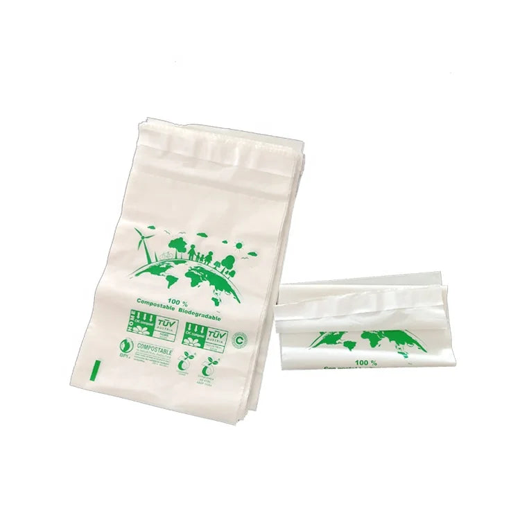 Custom Logo 100% Biodegradable Self-Adhesive Waterproof Courier Bags Tear-Proof Postal Shipping Grocery Poly Material Promotions