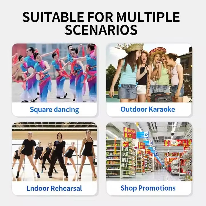 2024 Best Seller Rechargeable Led-light-dancing-speaker Flash Led Light Music Lamp Party Speaker with Led Disco Light My Store