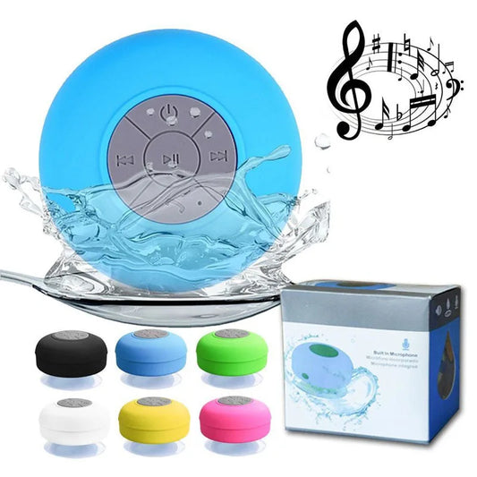 Bluetooth Speaker -Factory Price Promotional BTS06 Suction Cup Waterproof IPX7 Mini Wireless Shower Blue Toothes Portable Speaker