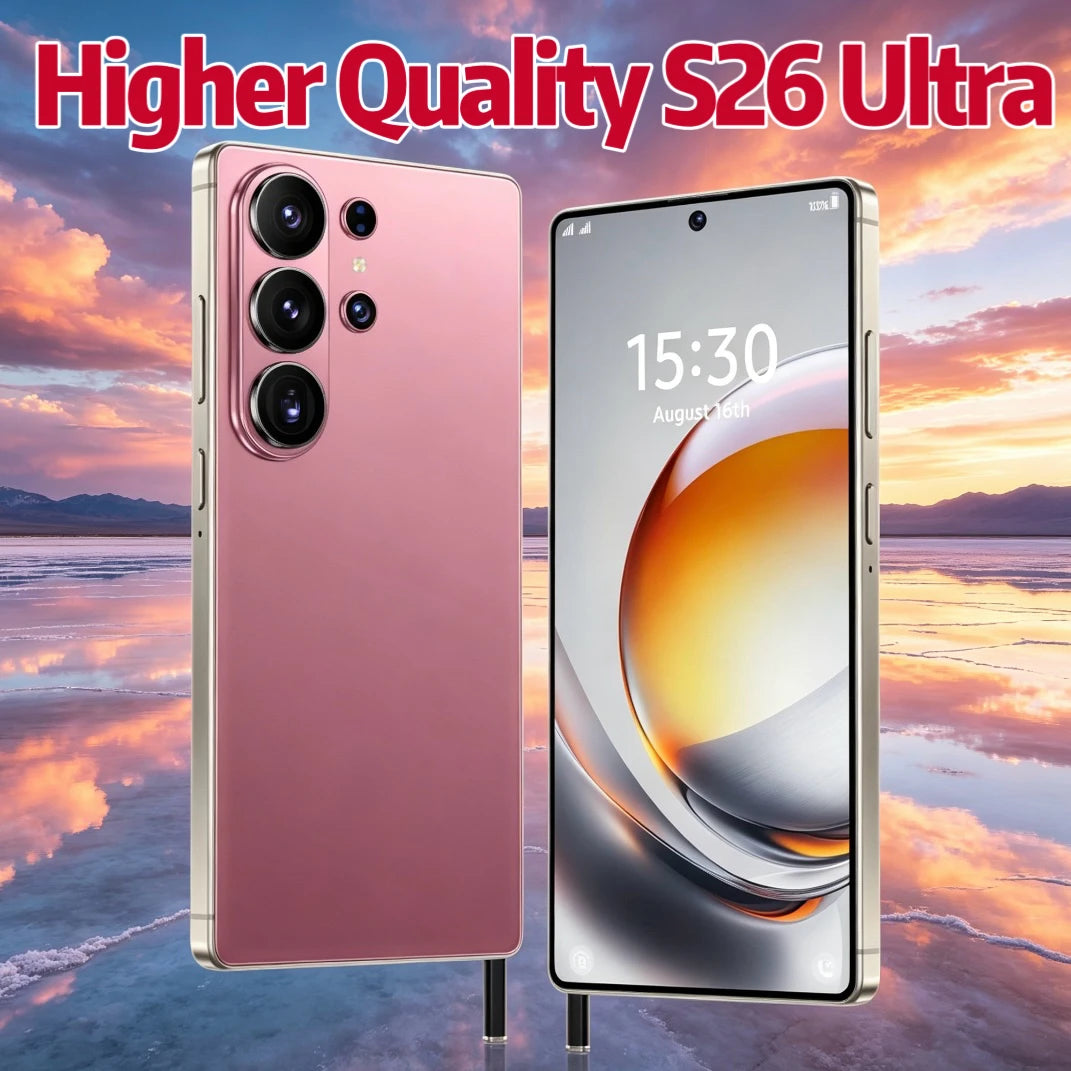 Tidesmit S26 Ultra 5G smartphone with 7.7 inch screen, 22GB RAM, 2TB storage, and S-Pen, Android 15 unlocked device