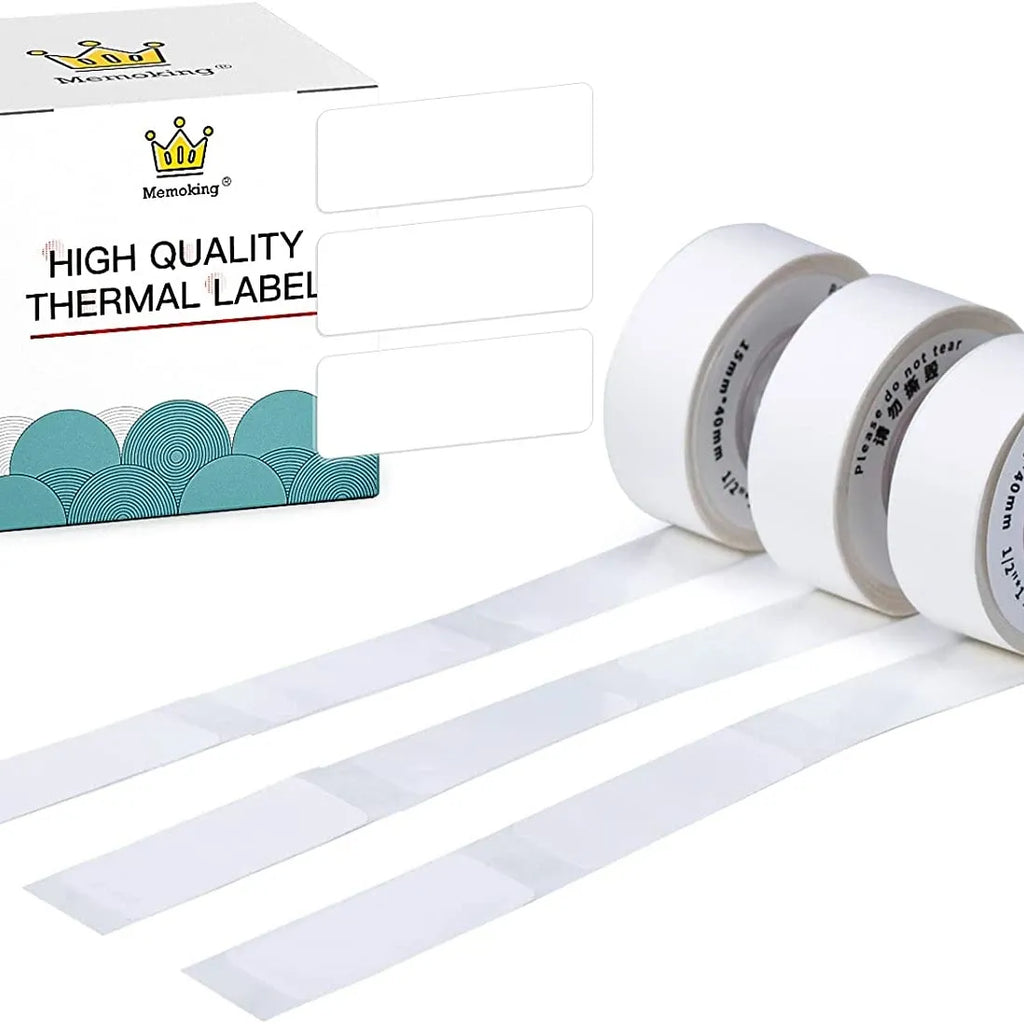 White thermal label paper roll for 14mm x 40mm D30 printers