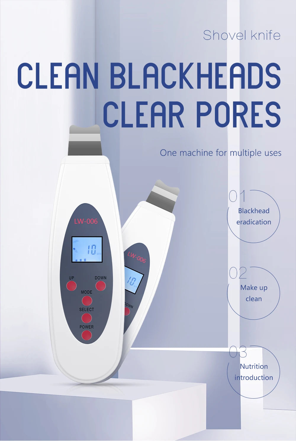 Ultrasonic Skin Scrubber - Professional Deep Pore Cleansing & Lifting Tool Scrubs Treatments Tidesmit