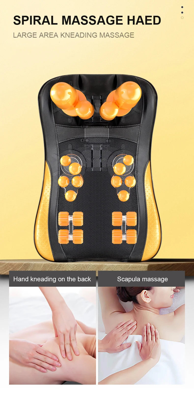 Shiatsu Back Massager with Heat for Deep Tissue Muscle Relief Back Massage Instrument Tidesmit