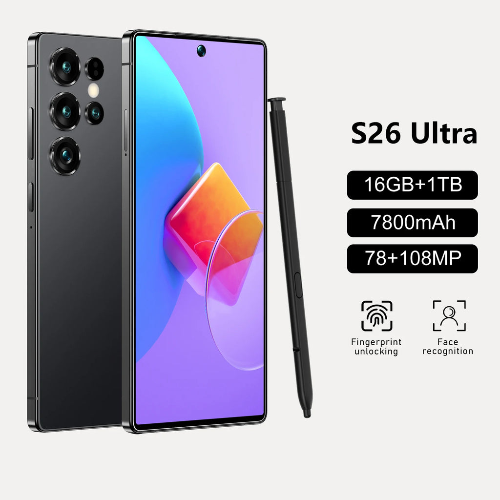 5G Smartphone 1TB Storage 16GB RAM Dual SIM Unlocked Mobile Tidesmit