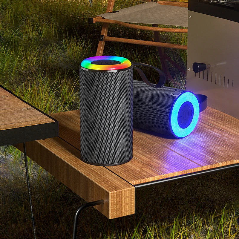 Bluetooth Speaker -High Quality Portable Wireless RGB LED Subwoofer Speakers Outdoor Use Mini Bluetooth Speaker