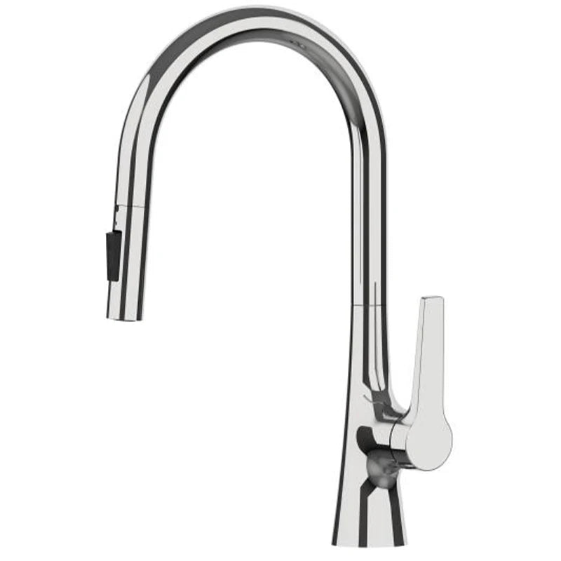 Bagnolux Titanium Black Brushed Deck Mounted Kitchen Faucet Two Function Single Handle Pull Out Mixer Hot and Cold Water Taps