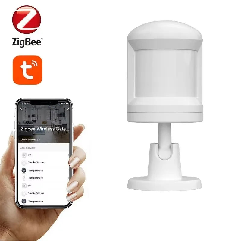 Tuya Zigbee Infrared PIR Motion Sensor Wireless Smart Home Security Device Detects People Movement Android Alarm Made Plastic Tidesmit