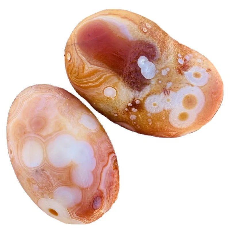 Wholesale Natural Healing Crystals rare Gobi Agate Tibet Heaven Eye Stone Red Agate Palm Stone