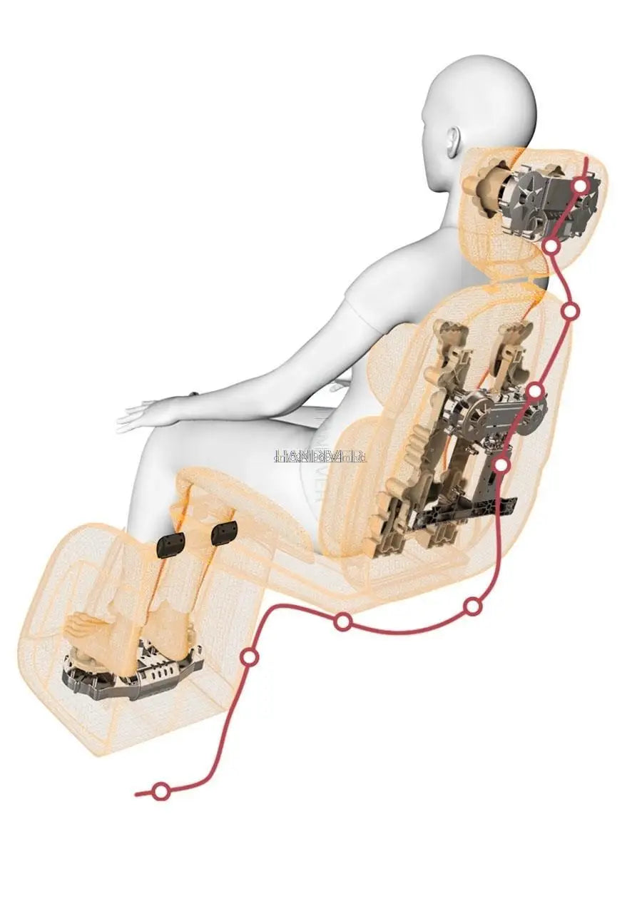 Full Body Electric Massage Chair - Deep Tissue Physiotherapy Brown Massage Chairs Tidesmit