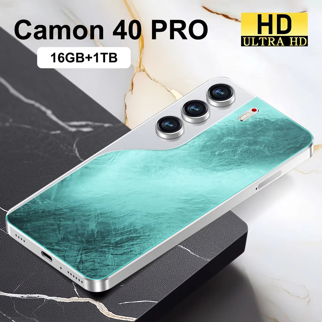 High Quality Camon 40 Pro Original 16GB +1TB Mobile Phone 6800Mah Android 14 Large HD Gaming Custom Global 5G Smartphones - Tidesmit